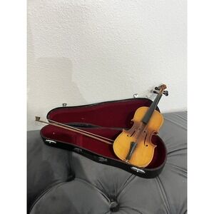 Vintage Miniature 10" Violin With Case Props For Mini Musical